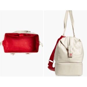 NWT Beis x The Lonely Ghost Weekender Travel leather. LIMITED EDITION LEATHER